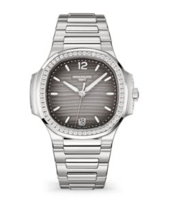 Nautilus Ladies Automatic Watch, Stainless Steel and Diamonds, 35,2mm