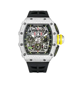 Richard Mille Chronograph & 18K White Gold – Diamond Bezel – Skeleton Dial 50 mm