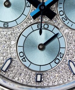 Alternative view of Rolex Oyster Perpetual Cosmograph Daytona Platinum Diamond Bezel Diamond Paved Dial