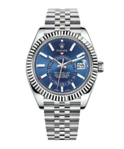 B- Rolex Sky-Dweller Stainless Steel, Blue Index Dial, 42 mm