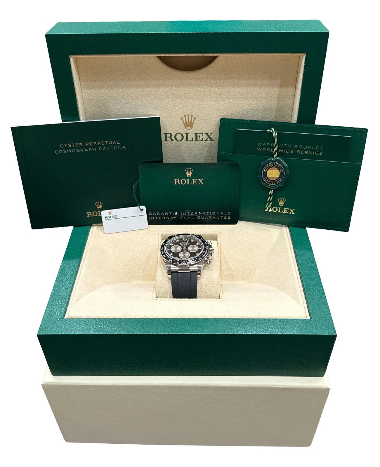 Rolex Daytona BLACK DIAMOND 18K Gold OYSTERFLEX 126519 - Image 6