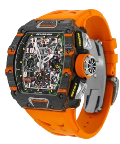 Alternative Ansicht von Richard Mille RM 11-03 McLaren Carbon TPT, Skeleton Dial, Orange Strap, 50 mm